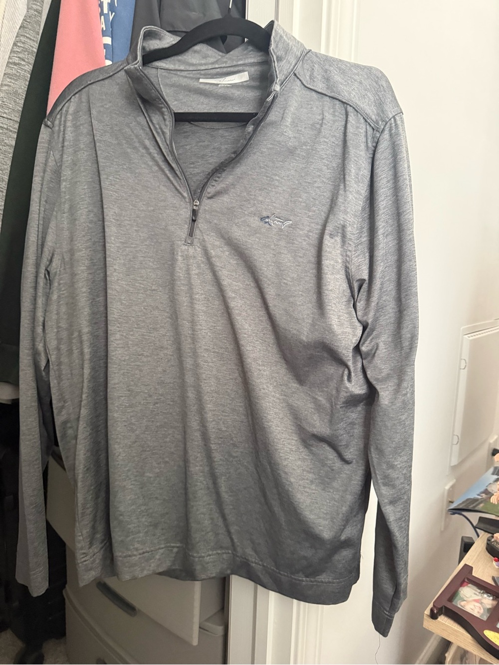 Greg Norman Collection Grey Lightweight Quarter-Zip Shirt Jacket